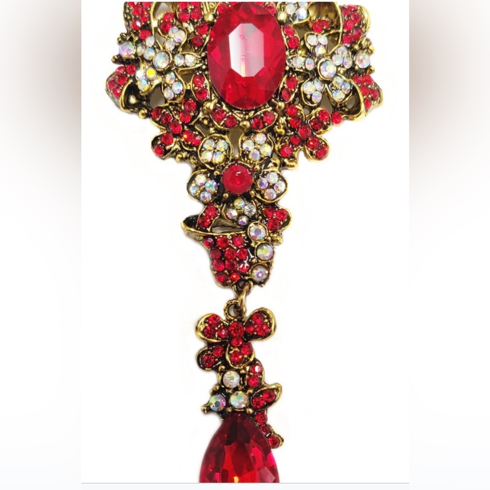 Aratta Breathtaking with Elegance Red and Silver Brooch “My First Lady Pin!”